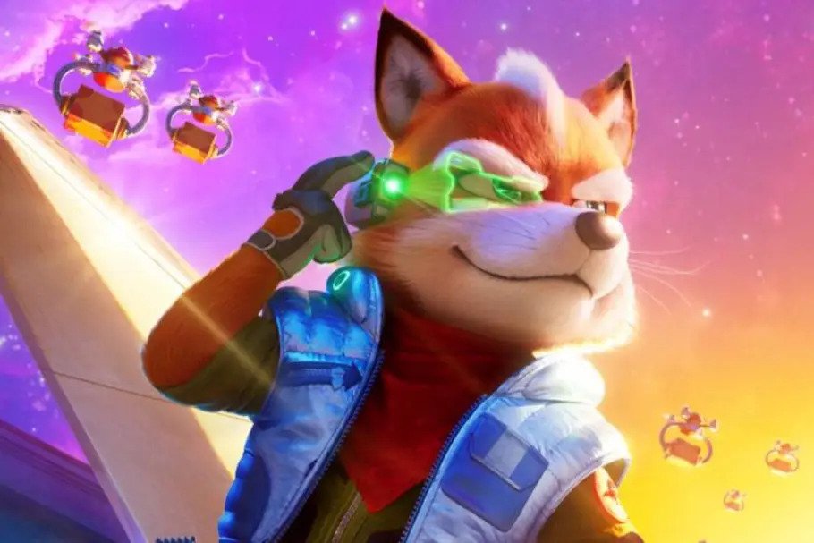 Fox McCloud from Star Fox in the movie *Super Mario 2026*
